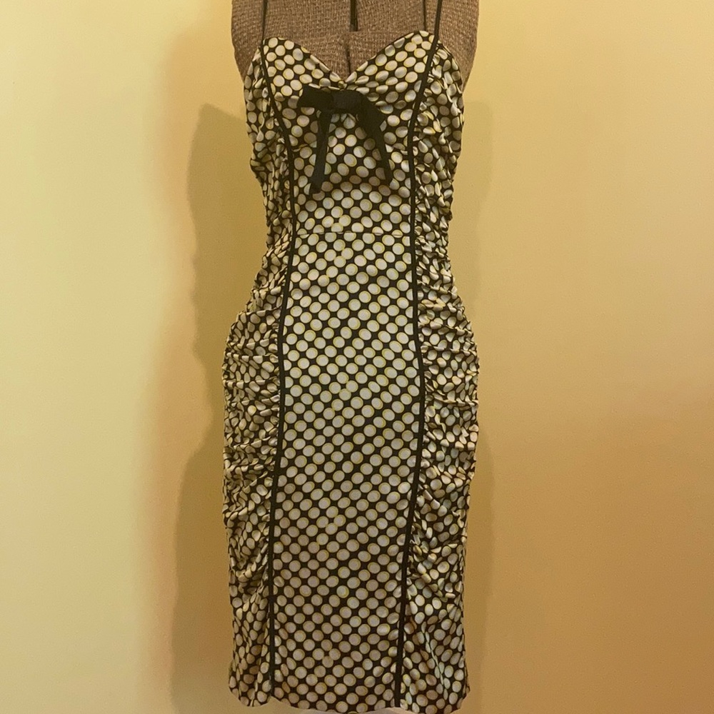 Betsey Johnson Yellow Vintage Wiggle Dress w/Bow